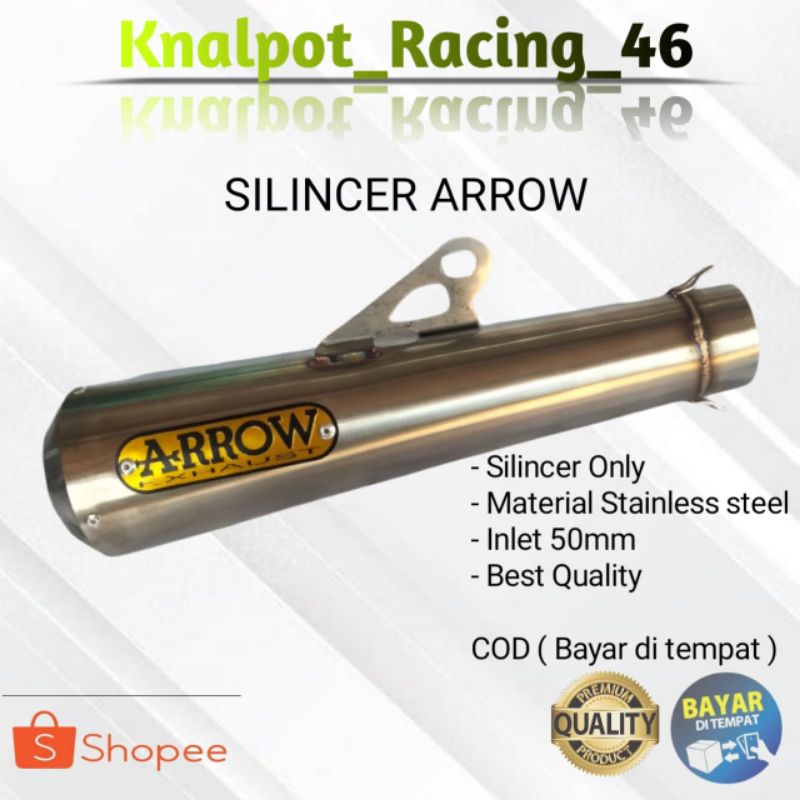 Knalpot Arrow Silincer Arrow Silencer Arrow Slincer Selencer Only Knalpot Racing Include 50mm
