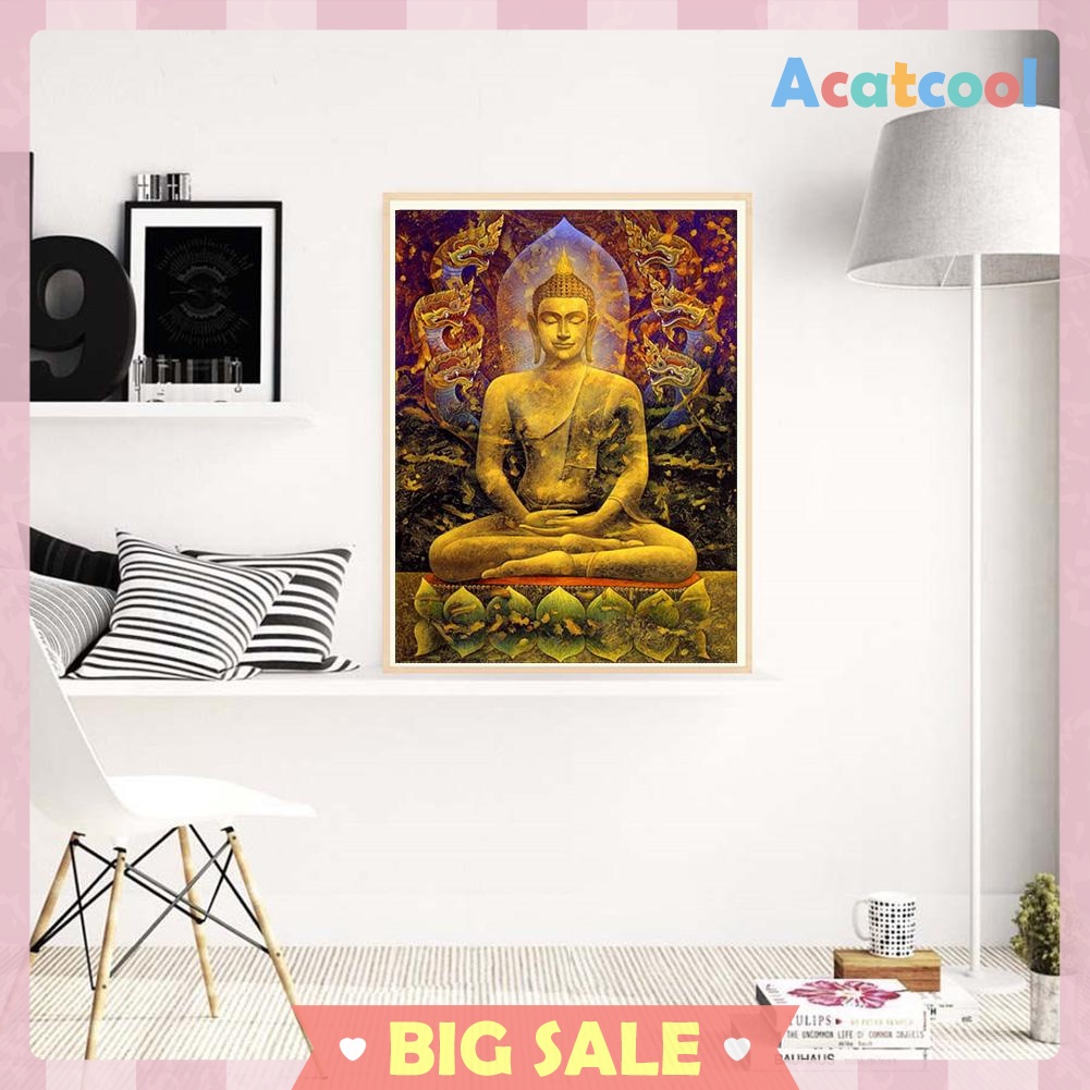 5D DIY Full Drill Diamond Painting Buddha Cross Stitch Mosaic Craft Kit