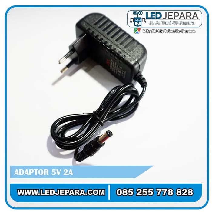 ADAPTOR MESIN FINGER PRINT 5 VOLT 2 AMPERE 2.1x5.5mm Male