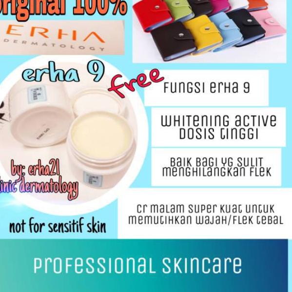 #Sale T7QYJ Erha 9 cream malam whitening/untuk flek tebal membandel/memutihkan 35 Terkini
