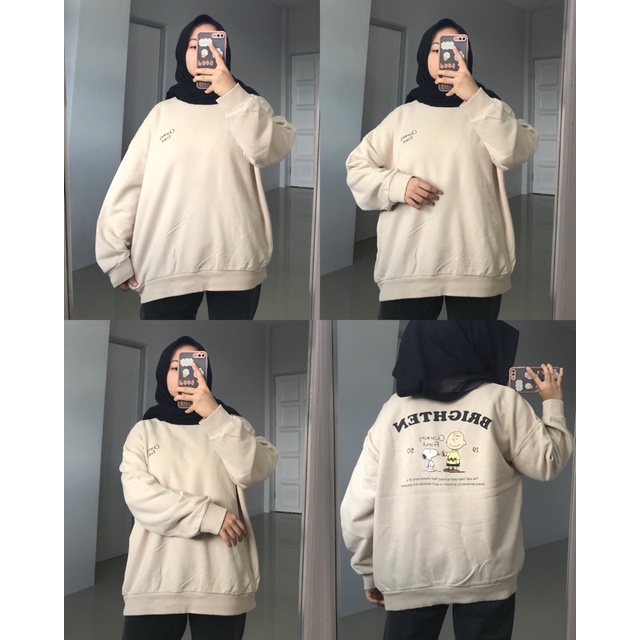 PART I SWEATER OVERSIZE/ CREWNECK THRIFT / PART 2 / SWEATER THRIFT / SWEATER OVERSIZE LENGAN BALON-Ld124 P65 charming