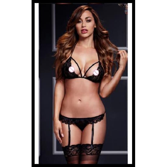 BRA SETS BIKINI LINGERIE BST - HITAM