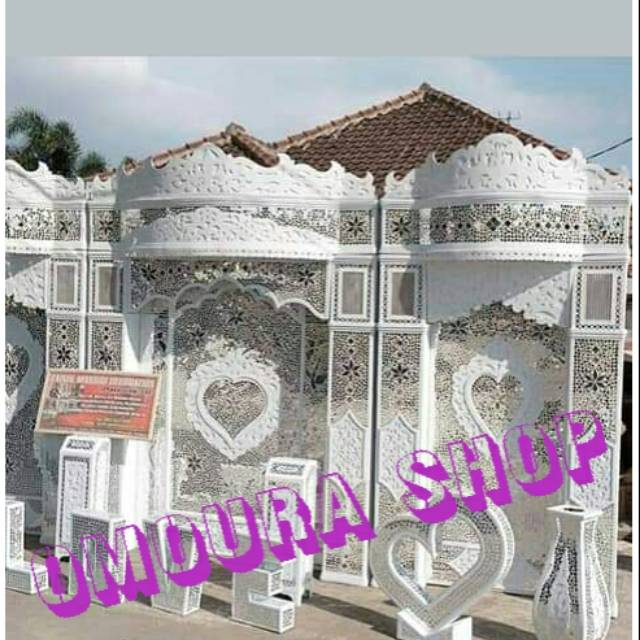 Gebyok pelaminan karet gebyok pengantin karet