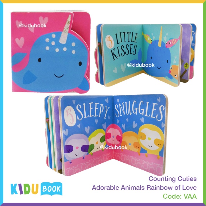 Buku Cerita Anak Counting Cuties Adorable Animals Rainbow of Love Kidu Toys