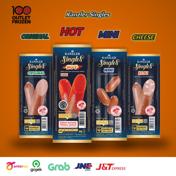 Jual Sosis Kanzler Single Hot Cheese Original Mini 65 Gr Shopee