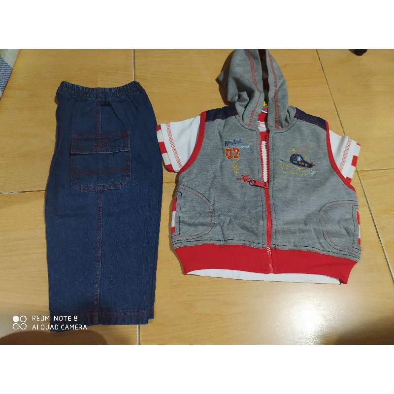 Stelan Baju anak  Rompi  Celana panjang jeans