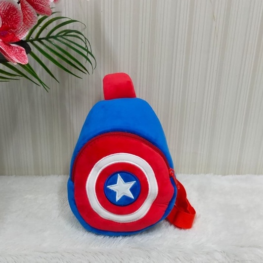 Tas  Selempang Batman Kapten Superman Spiderman/tas slempang anak/sling bag lucu