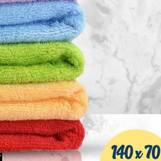 Handuk dewasa jumbo merah putih by terry palmer / handuk dewasa / handuk polos / handuk mandi /hnduk