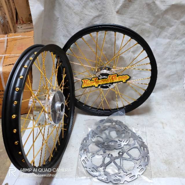 Velg Satria FU JariJari Gold Velg Hitam Kuljer