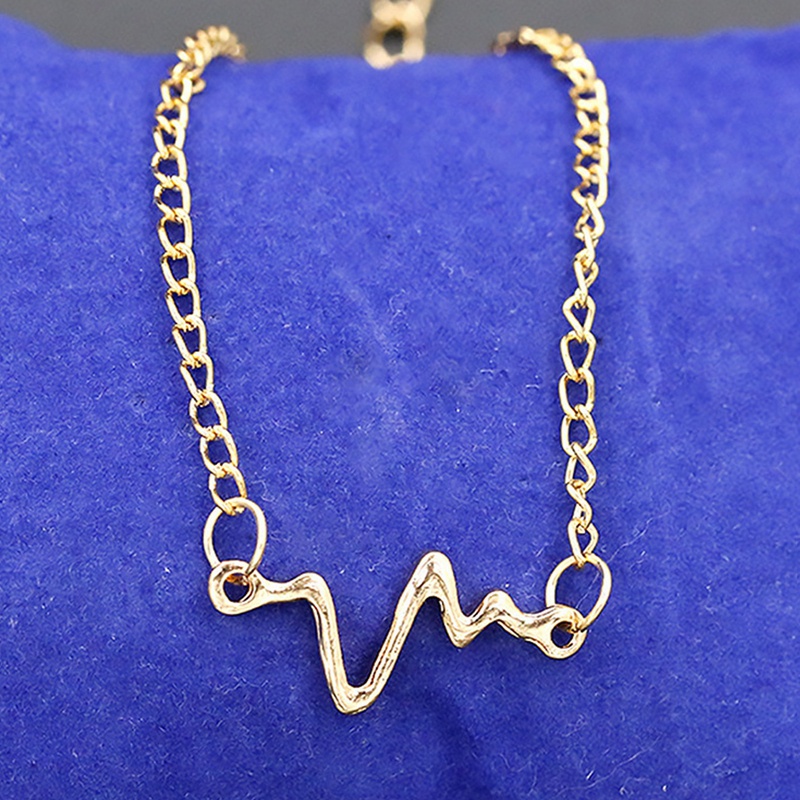 Gelang Rantai Adjustable Model Elektrokardiogram Untuk Pria Dan Wanita