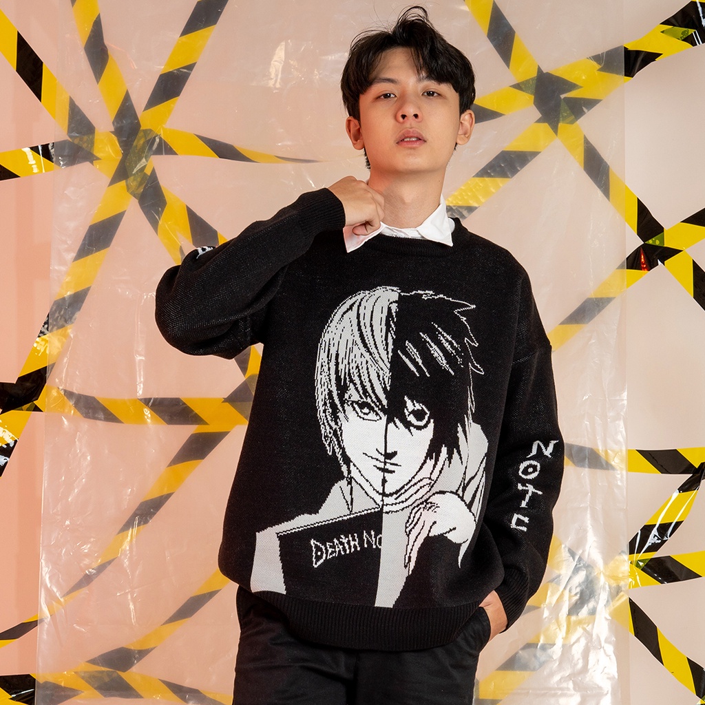 Yesyou Death Note Black Oversized Knitwear