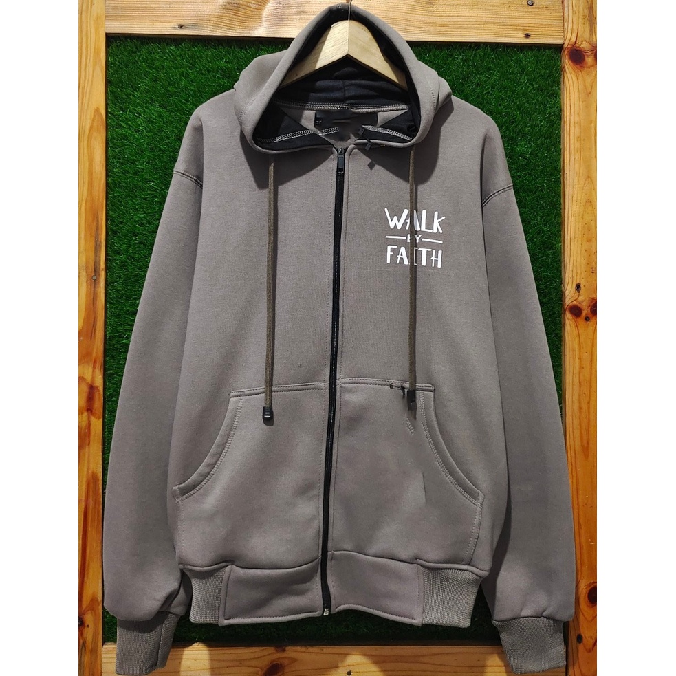 Jaket Sweater Hoodie Resleting Zipper Polos Pria &amp; Wanita Premium Quality Bahan Fleece Tebal Original Big Size Jumbo M -L- XL- XXL- XXXL ZIPPER RESLETING