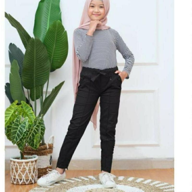 Celana Anak Baggy Pants Twill Combed / Baggy Pants anak perempuan 7-12 tahun / Celana baggy pants Anak Tanggung