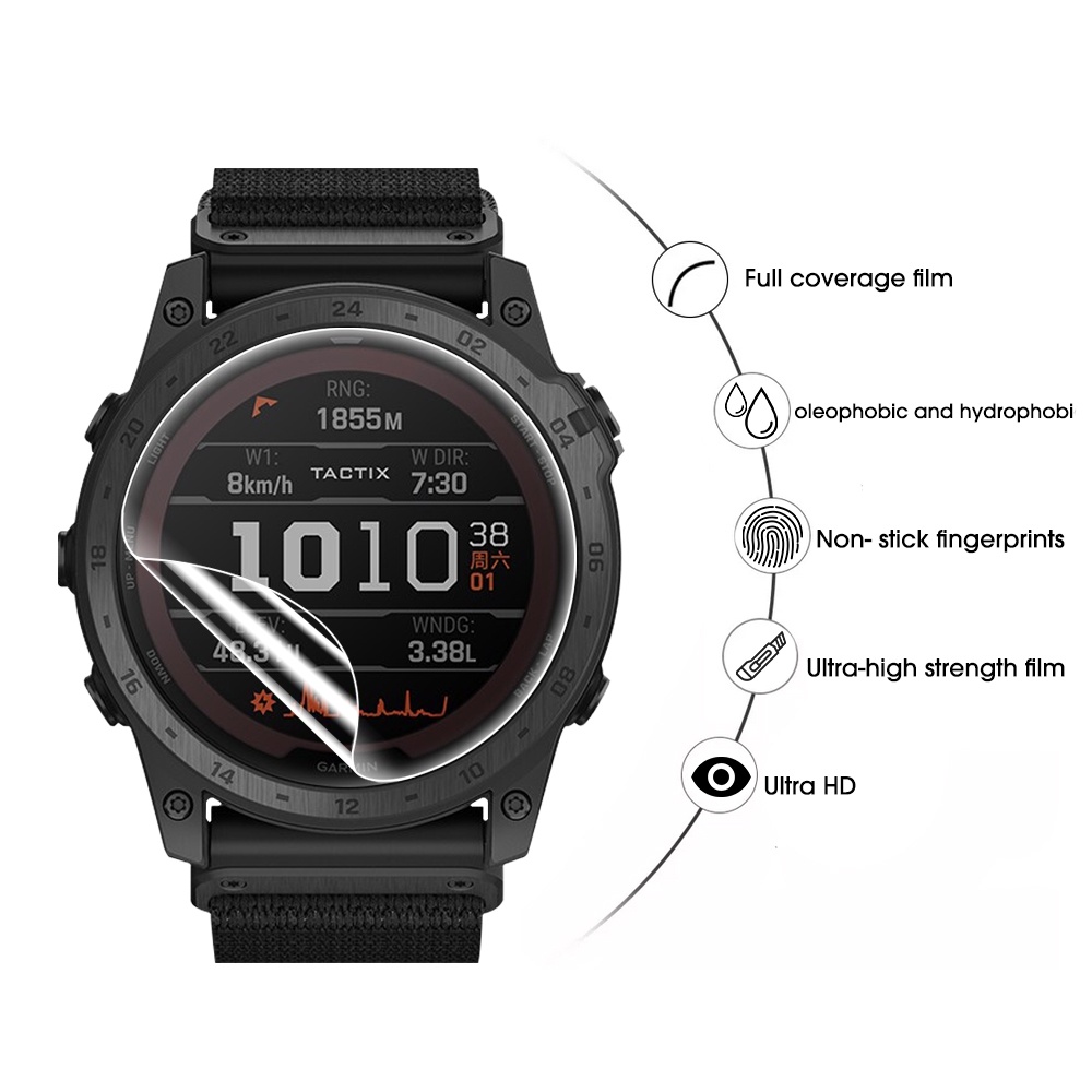 Film Pelindung Layar Full Cover Anti Gores Untuk Smartwatch Garmin Tactix 7 Pro