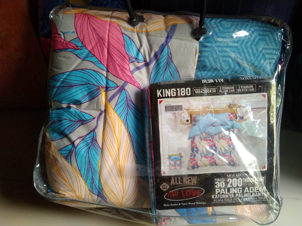 Bed Cover My Love King Fitted/flat 180 × 200 × 30 Cm Kwalitas Super Made In Big Collection