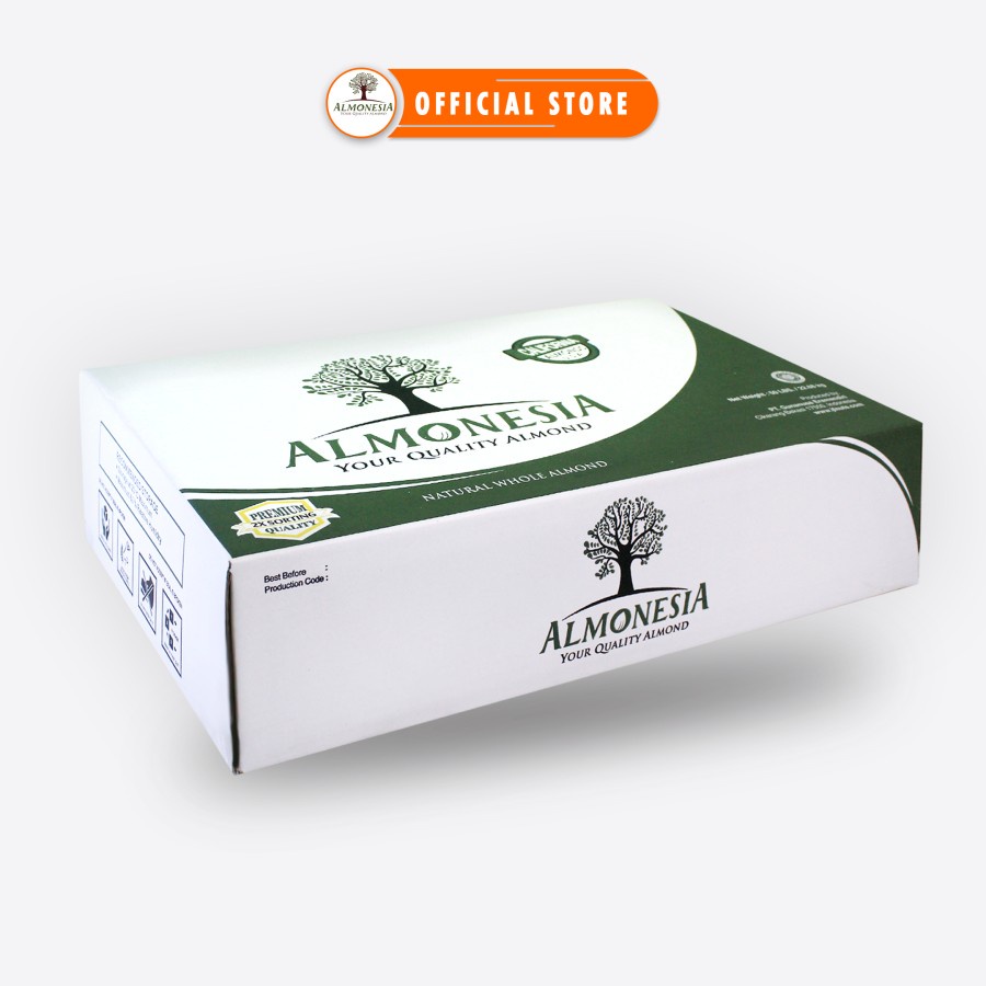 Almond Utuh - Almonesia Natural Whole Almond 22.68 Kg (50 Lbs)