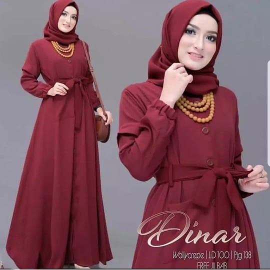 Dinar Dress | Baju Gamis Modern | Maxi Muslim Remaja