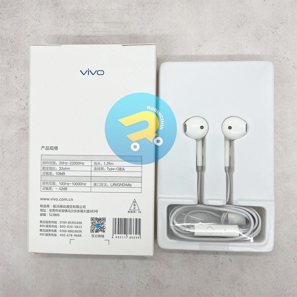 HEADSET VIVO X50 TYPE C ORIGINAL - EARPHONE VIVO TYPE C - HANDSFREE VIVO TYPE C - HEADSET TYPE C - HEADSET VIVO TYPE C