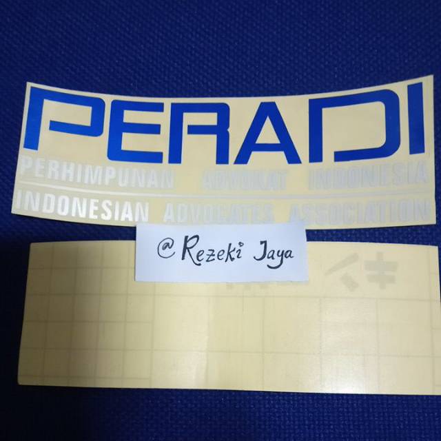 

Stiker PERADI stiker tempelan Sticker Cutting Stiker PERADI Advokat pengacara 15cm x 5.5cm ORIGINAL