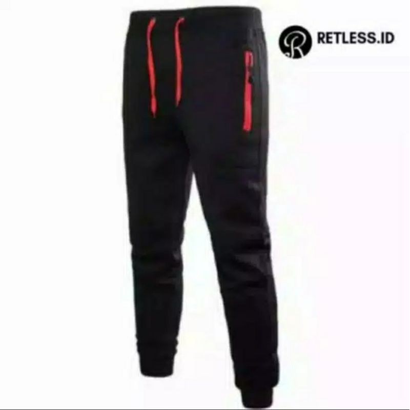 [JUMBO] Celana Jogger Zipper Pria Celana Jogger Pants  Cargo Size xl - xxxl Big Size Jumbo