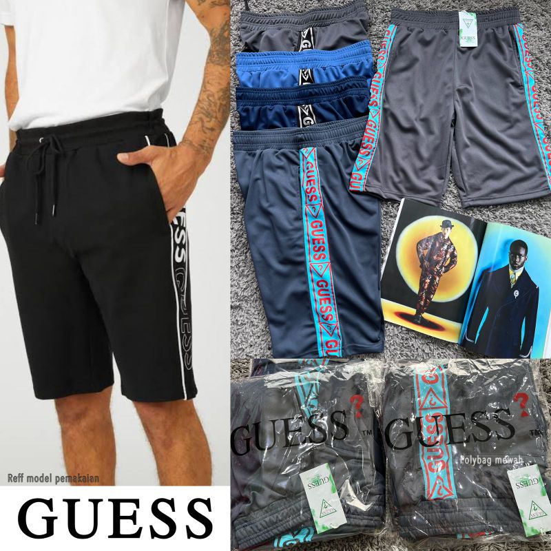 Gu**s side logo short pants