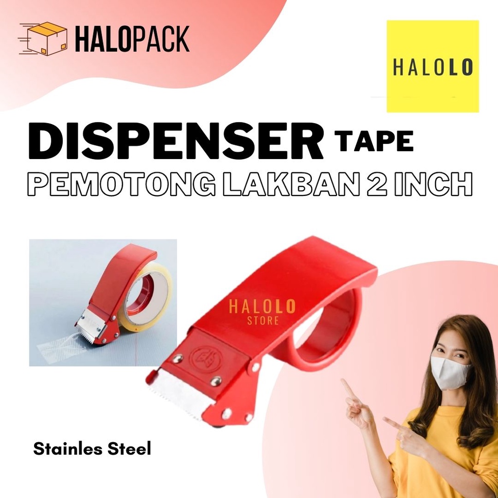 

Dispenser Alat Pemotong Lakban 2 Inch Tempat Lakban Roll Cutter Tape
