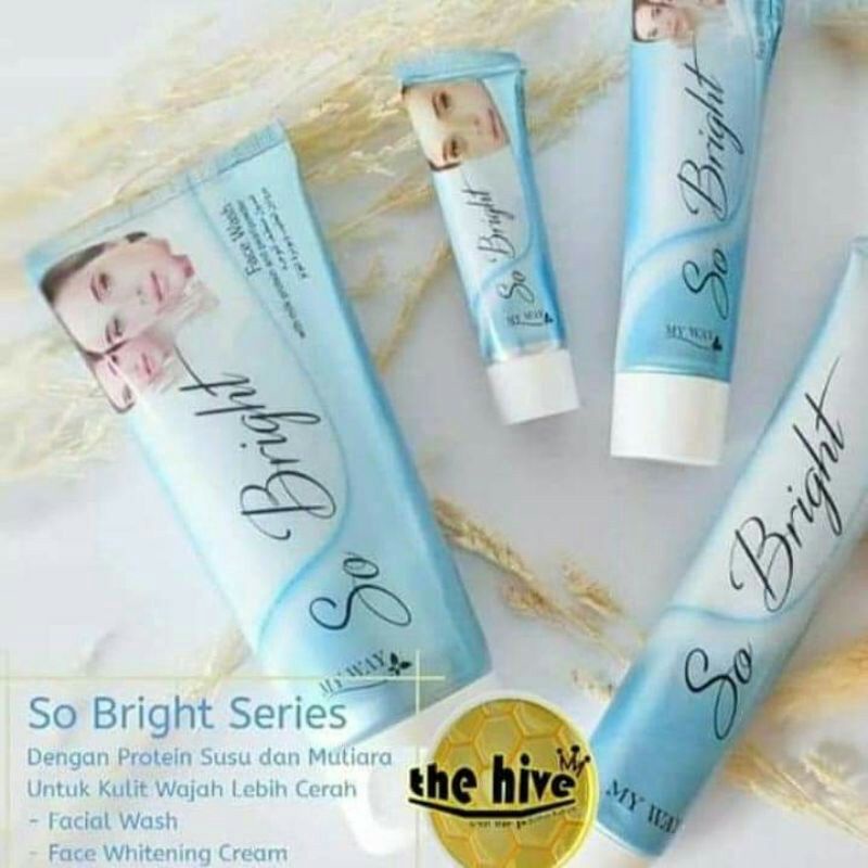 So Bright Body Whitening Cream Witg Milk Protein and Pearl My Way Pemutih Badan Wajah Penghilang Mat