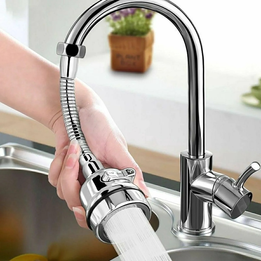 360° Rotatable Dual Mode Hemat Air Tap Aerator Diffuser Faucet Nozzle/Keran Anti Cipratan Aksesoris Dapur Kamar Mandi/Filter Faucet Sprayer Stainless Steel Tekanan Tinggi