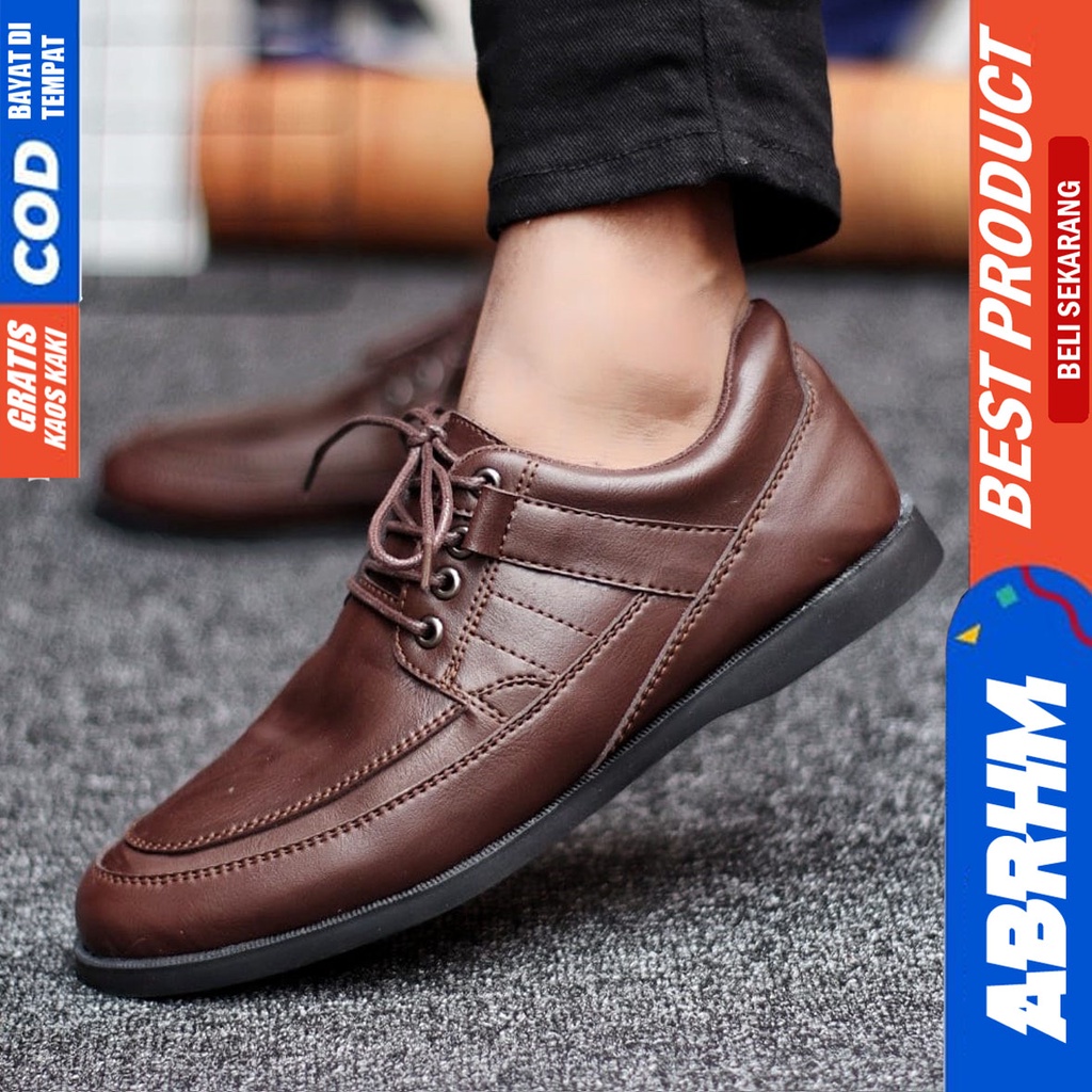 Abrhm Kario - Sepatu Formal Pria Pantofel Hitam