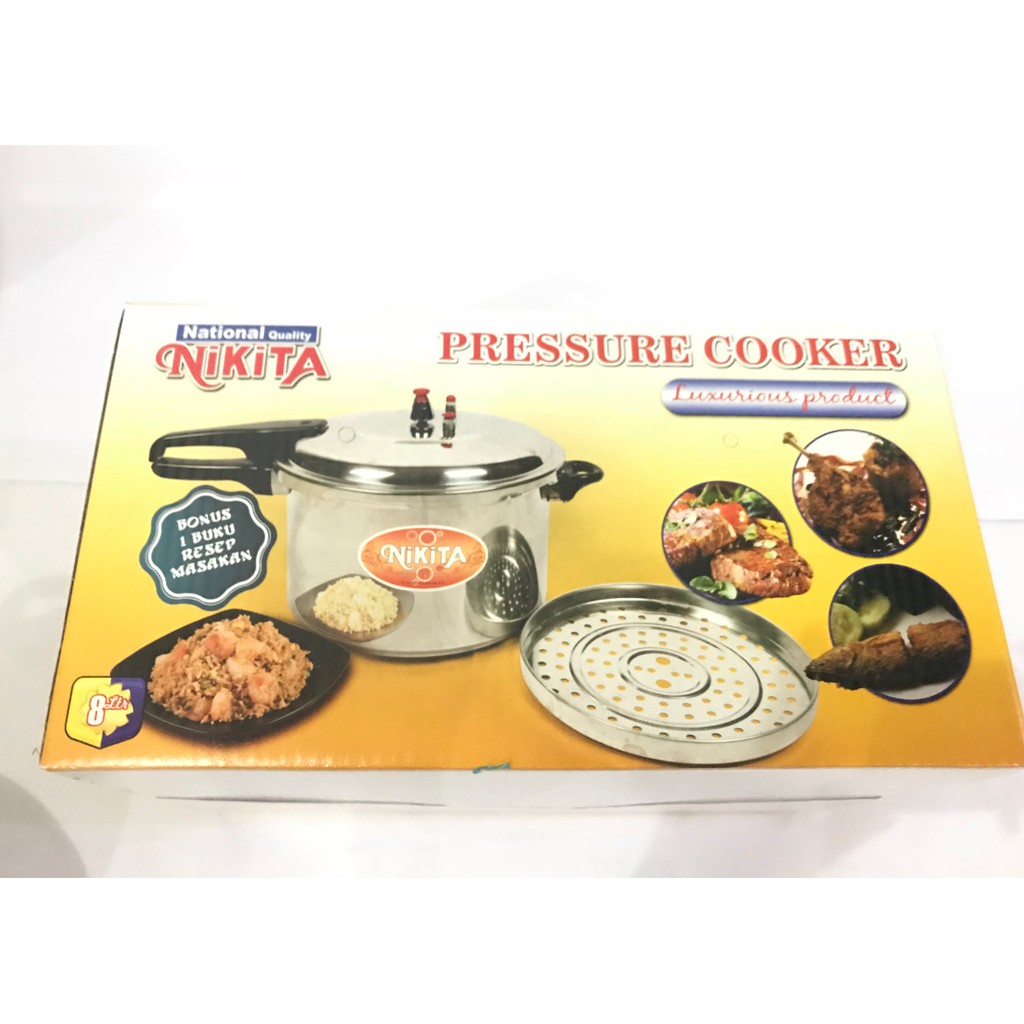 Panci Presto / Pressure Cooker Nikita Kapasitas 8 Liter