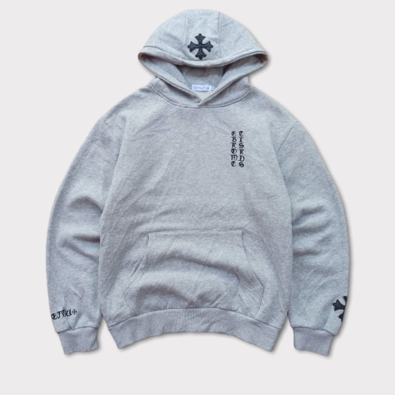 "TOP SEOUL STATION PLUS MARK PATCH PULLOVER HOODIE - GREY, SIZE ON TAG S & DJ EREE PULLOVER HOODIE "