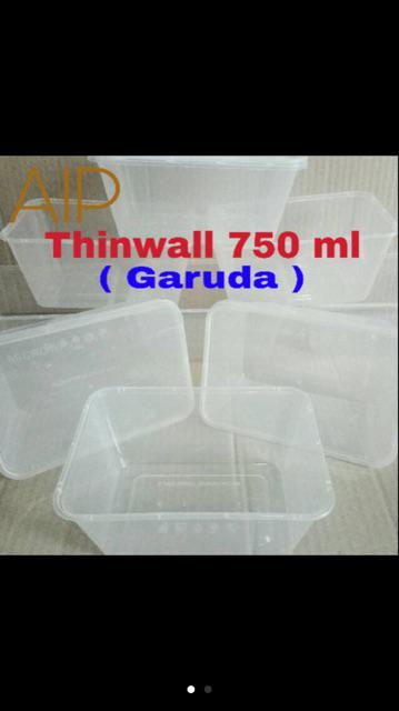 Thinwall 750 Ml Victory 25 Pcs Box Kotak Makanan Plastik Food Container