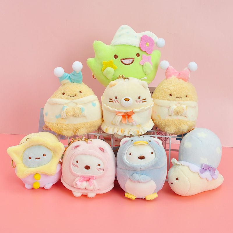 Kawaii Japan Sumikko Gurashi Plush Toys Cartoon Plush Doll Cute San-X Corner Bio Bag Pendant Keychain Couple Small Pendant Gifts