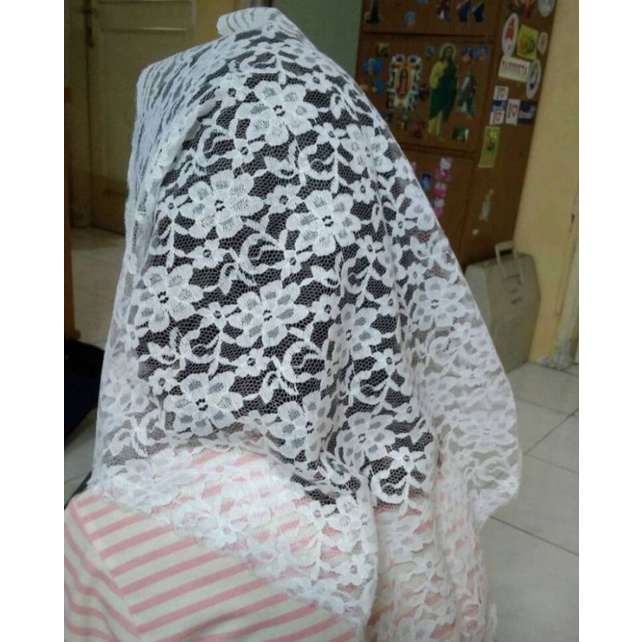 Mantilla Kerudung Misa Church Veil Mantilla Segitiga Mini