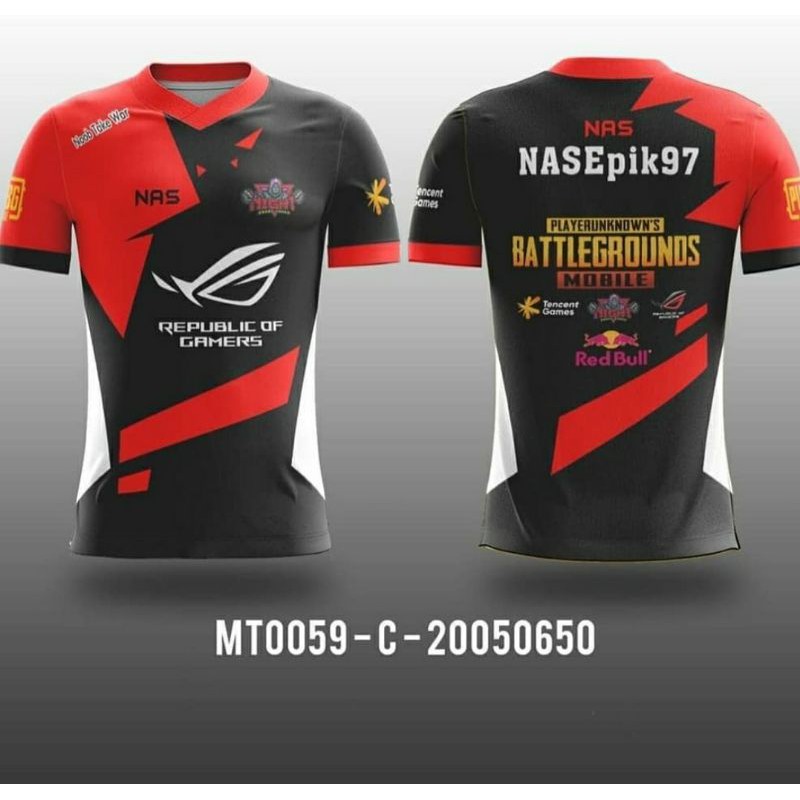baju kaos Jersey GAMING ESPORT AURA FREE FIRE,RRQ,PUBG,DOTA,ML FREE FIRE murah
