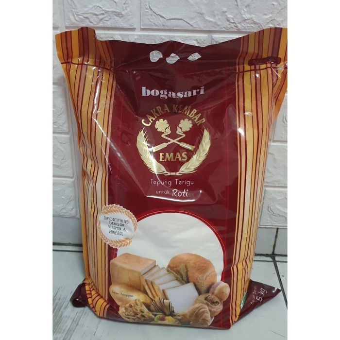 

gtg2011bb Cakra Kembar Emas Tepung Terigu Untuk Roti 5 Kg Da01D100
