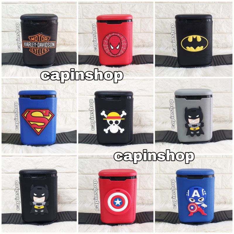 TSM HERO // Aksesoris Tempat Sampah Mobil superman captain america
