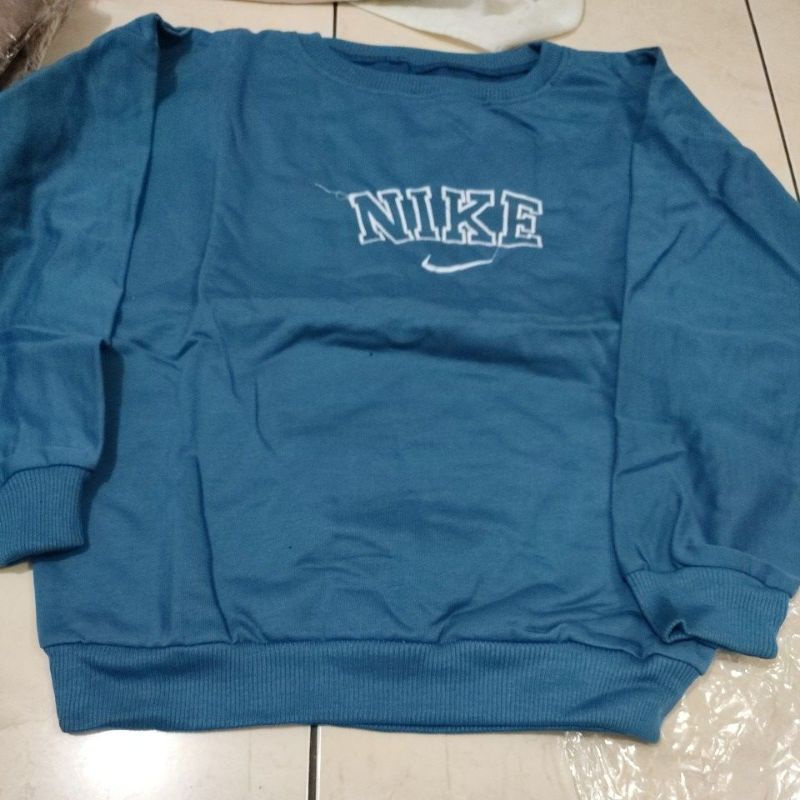 Sweater bordir NIK bahan fleece fit xl