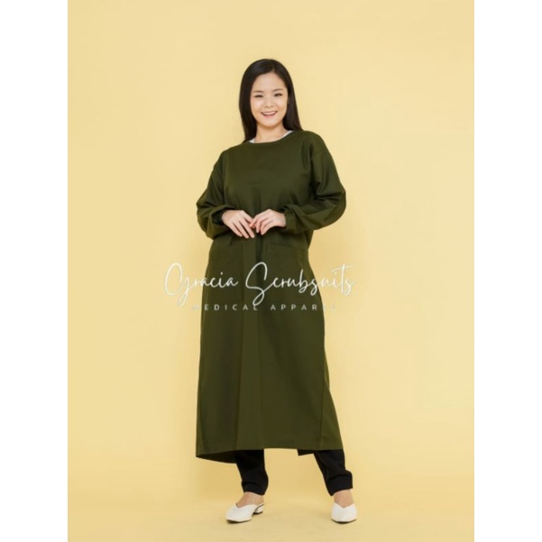 READY STOCK - GRACIA SCRUBSUITS - surgical gown scort skort skoret jubah operasi APD gaun bedah anti bakteri bacteria kuman water repellent anti air oxford sumtex murah