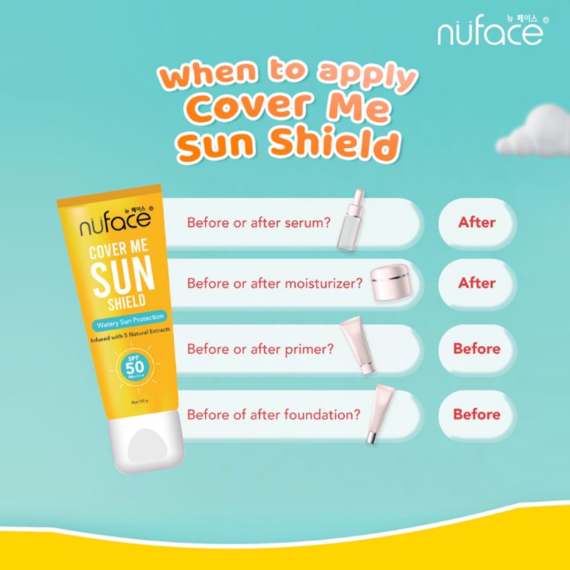 Nuface Cover Me Sun Shield SPF 30, 50 PA++++ 50 gr - Sunblock - Sunscreen