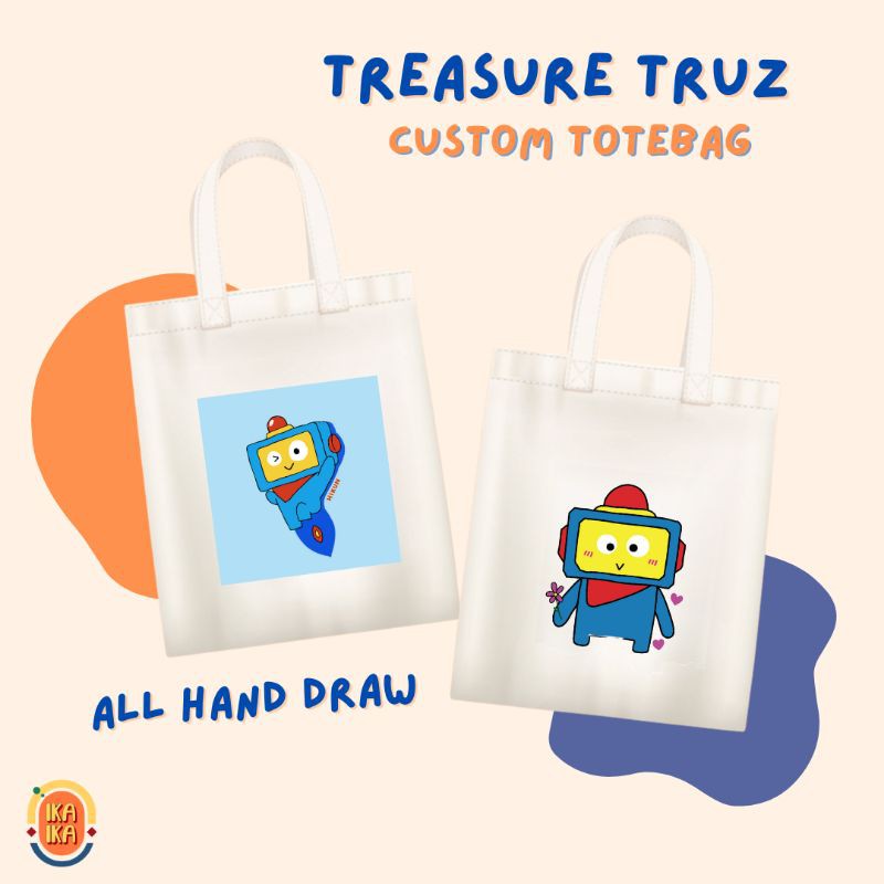 Totebag TRUZ Treasure KPOP || Bonbon, Yedee, Hikun, Som, Romy, Chili, Ruru, TRUZ ikaikashop