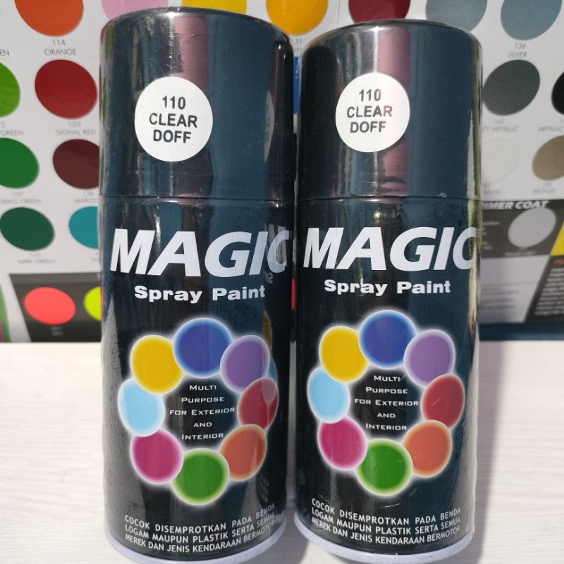 Magic Spray Paint Pilox Pilok Cat Magic Clear Doff 110 Pernis Doff Dop 300cc Cat Semprot Serbaguna Magic Ukuran Besar 300 cc