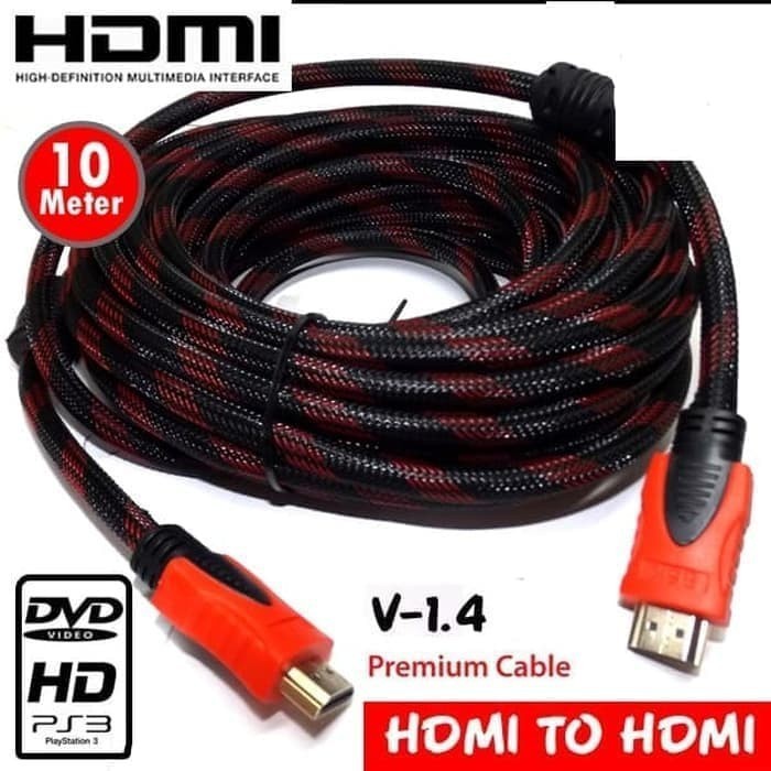 KABEL HDMI TO HDMI 10 METER HIGH QUALITY &amp; HIGH SPEED