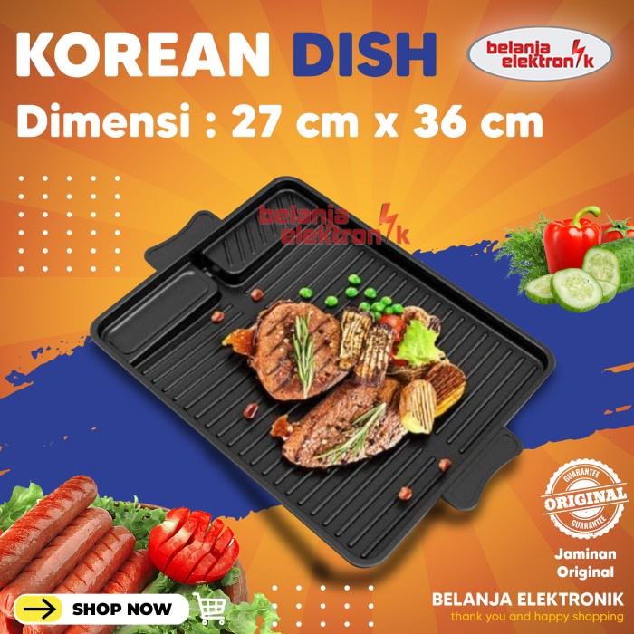 PROMO KOREAN DISH GRILL/ KOREAN GRILL / YAKINIKU GRILL PEMANGGANG BBQ TEFLON Grill C6O2