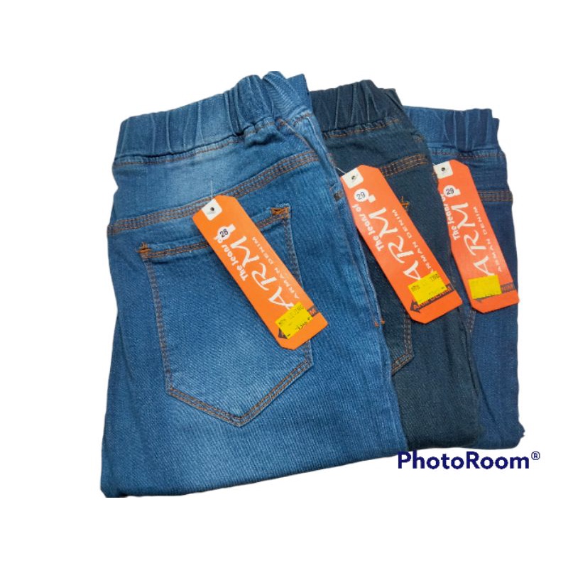 celana jeans cewek pinggang karet/leging~premium