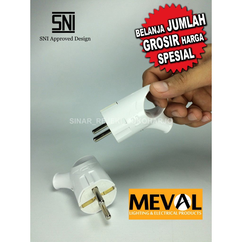 MEVAL Steker Arde Gagang with handle Colokan Bulat Colok