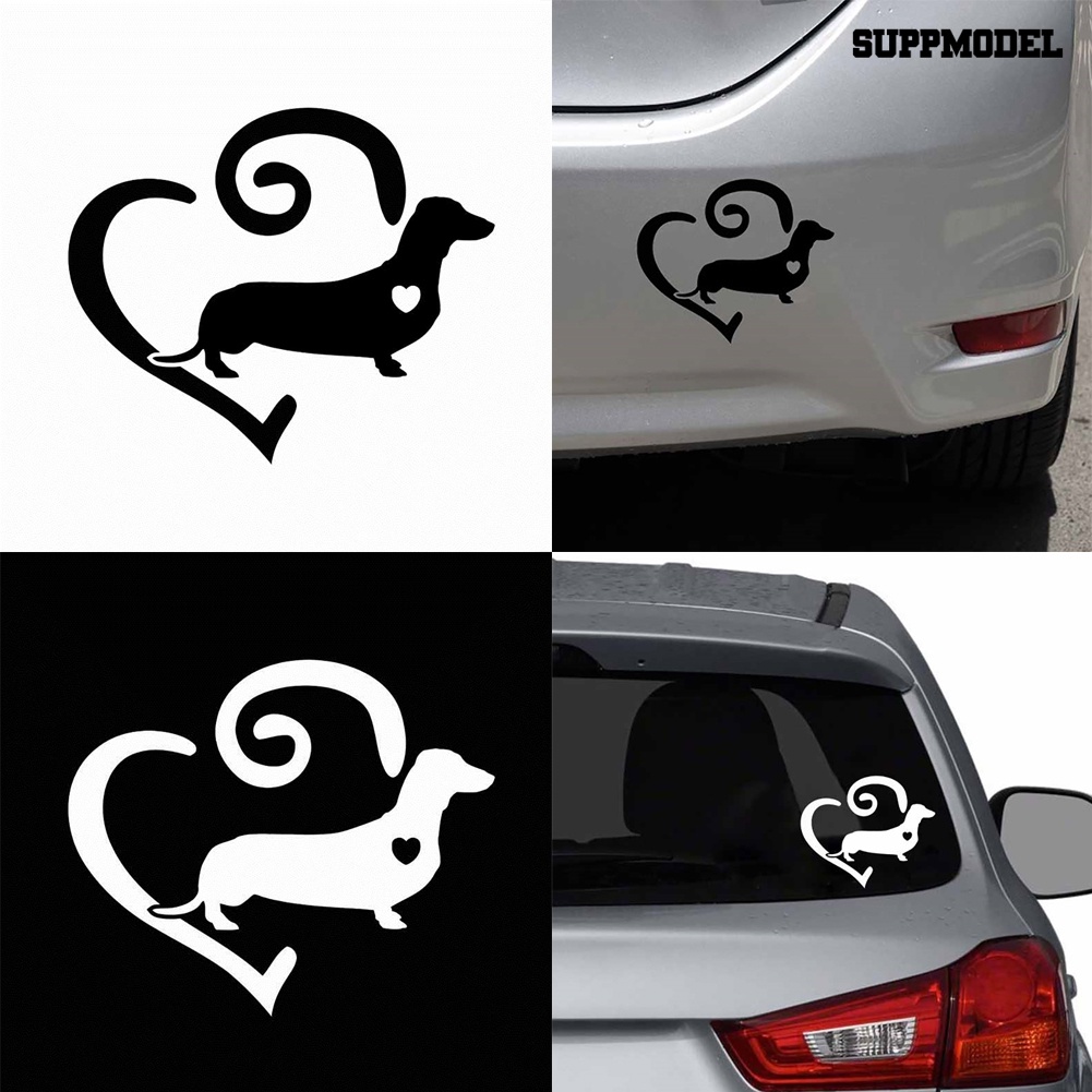 Sticker Decal Dekorasi Mobil Removable Motif Gambar Hatitulisan Dachshund