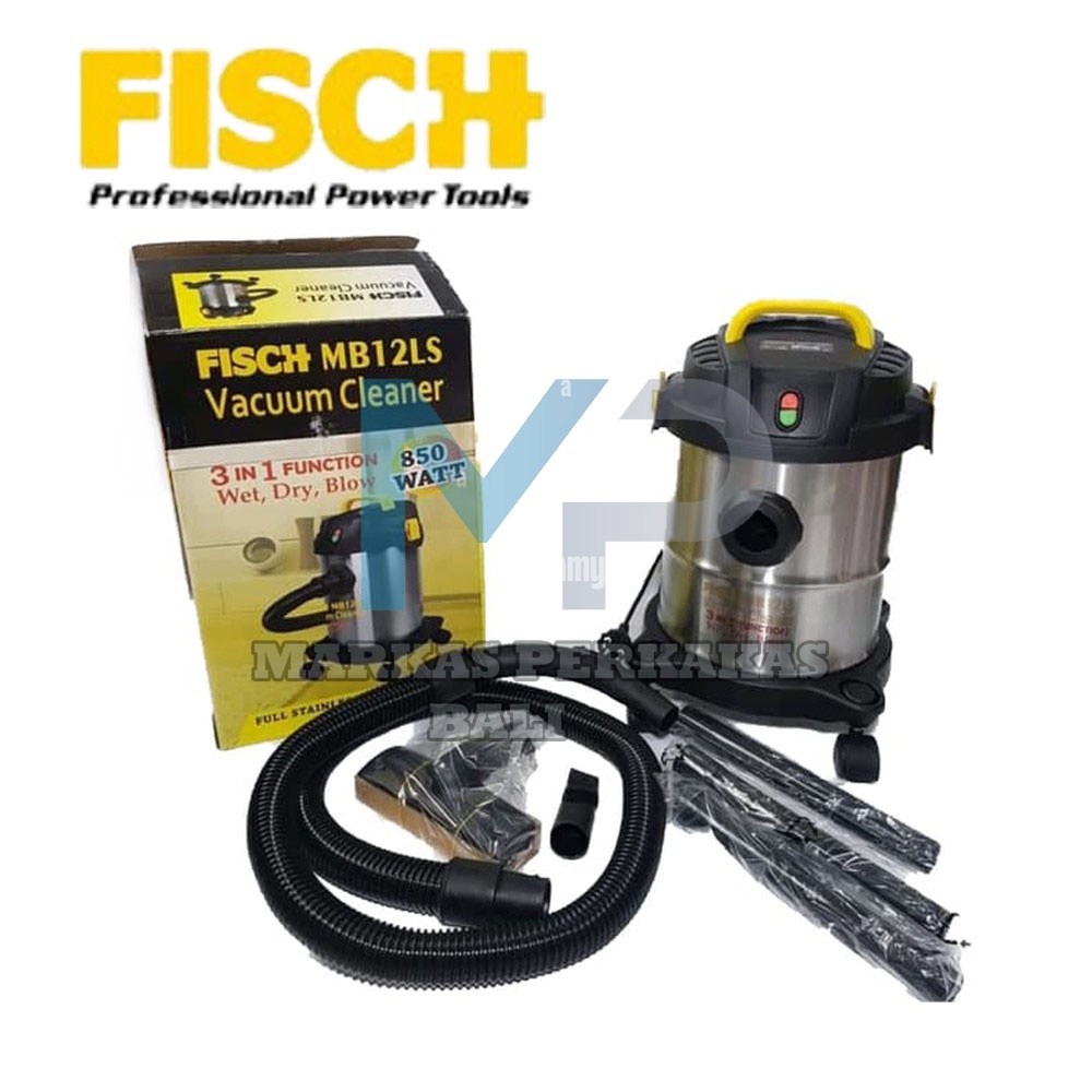 FISCH Vacuum Cleaner 12Lt  MB12LS 850 Watt Vacum 3 in 1 / Sedia 20 Liter Vacum Cleaner BENZ BZ-7120 