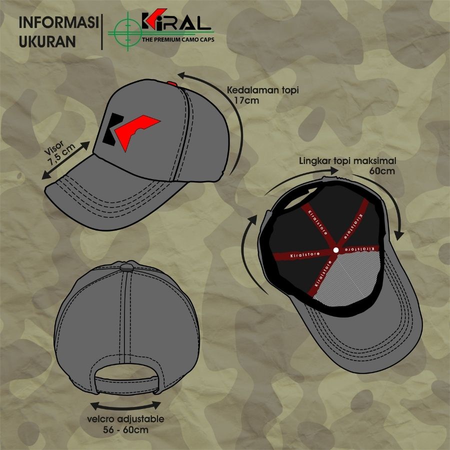 SEVENT TREASURE SERIES Topi Pria Distro Baseball Jaring Tactical Komando Pria Wanita Cowok Kekinian Original Keren Dewasa Murah