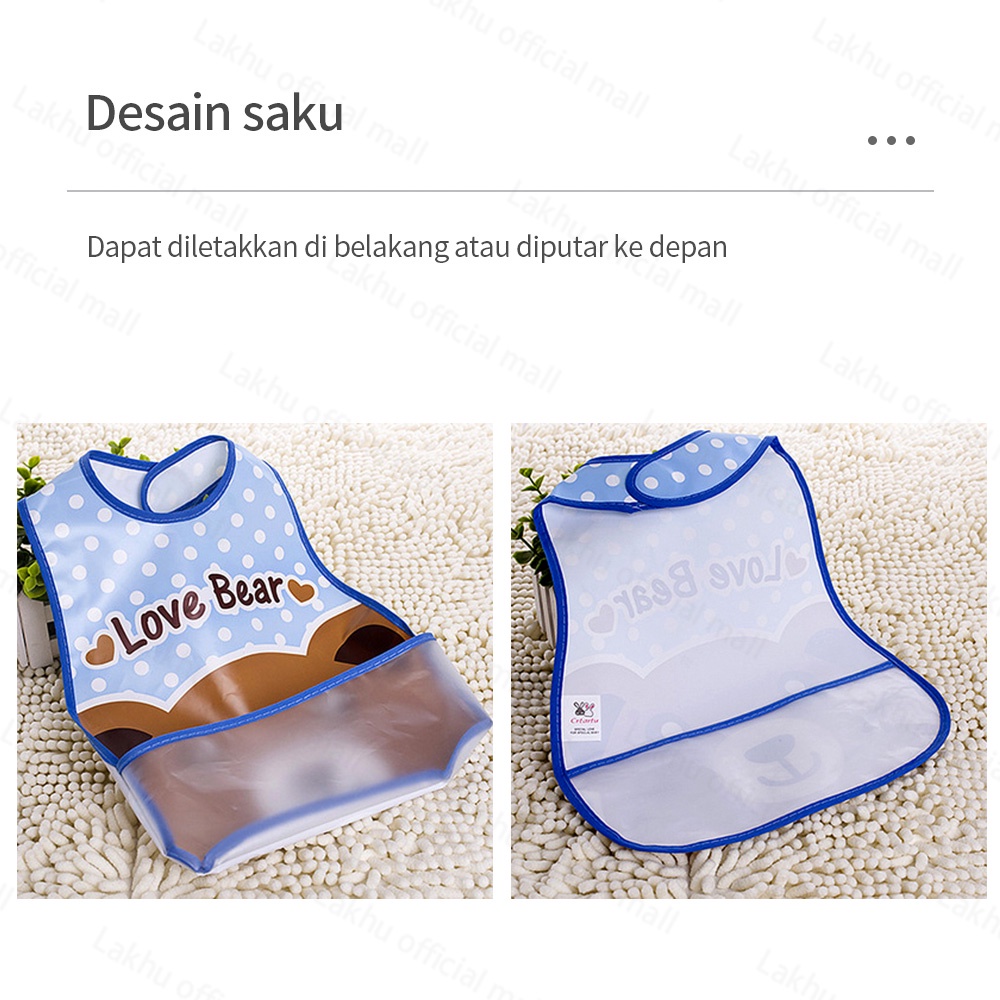 Lakhu slabber bayi waterproof / bibs bayi Kartun celemek bayi anti air